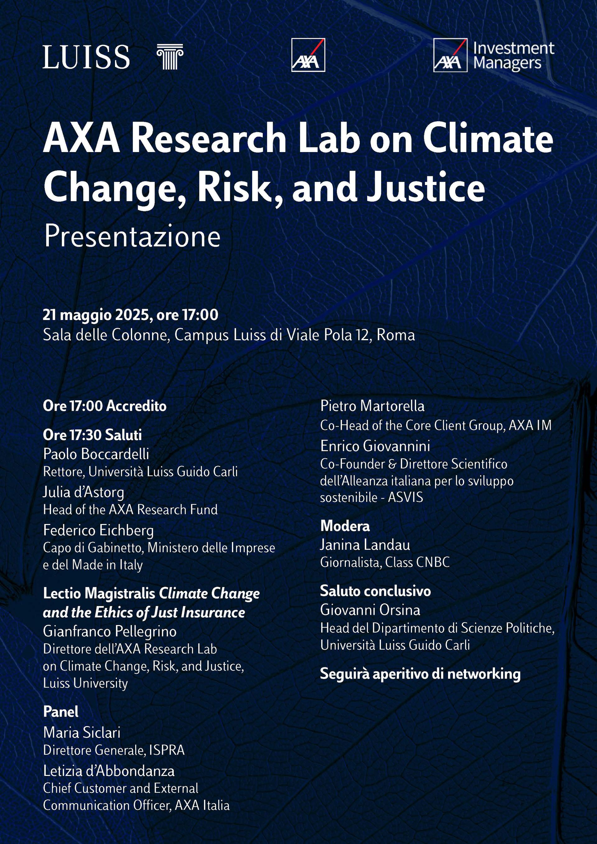 AXA Research Lab on Climate Change, Risk, and Justice
